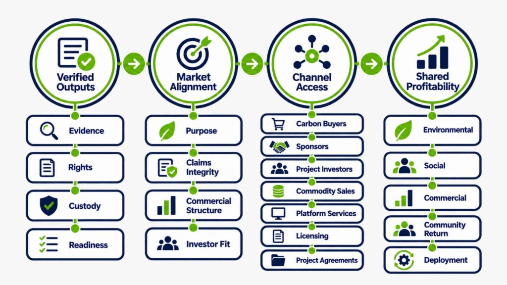 Market Access – Verified outputs to shared profitability